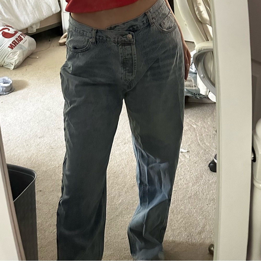 Princess Polly Asymmetrical Waist Jeans